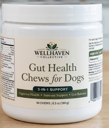 Gut-Itch Health Chews for Dogs 3-in-1 Digestive 60 Chews